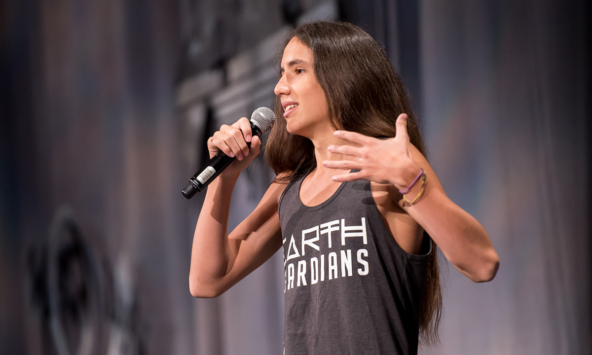 Xiuhtezcatl Martinez and Itzcuauhtli Roske-Martinez Perform with Jasi Sikora | Bioneers 2015