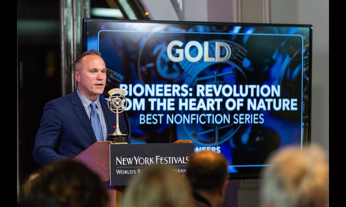 Joshua Fouts at NY Festival Radio Awards Ceremony 2018 | Bioneers