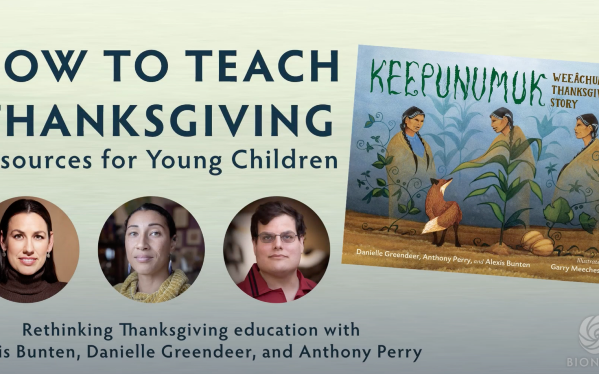 Webinar – How to Teach Thanksgiving: Resources for Young Children | September 29th
