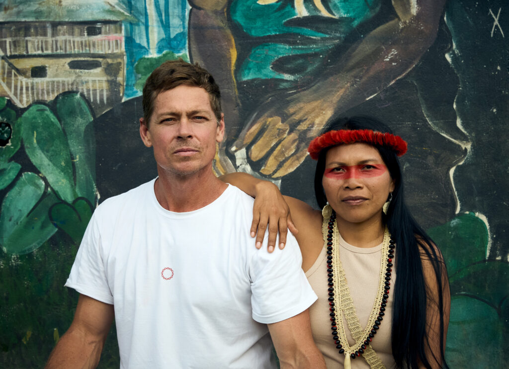 Mitch Anderson and Nemonte Nenquimo, co-founders of Amazon Frontlines and co-authors of “We Will Be Jaguars”. Photo Christopher Fragapane / Amazon Frontlines  
