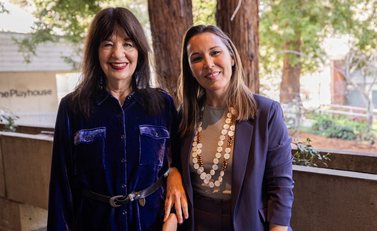 Joy Harjo and Cara Romero at Bioneers 2025. Credit: Nikki Ritcher